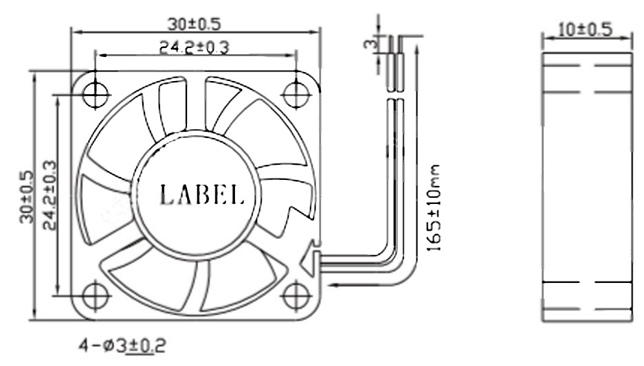 MFD3010D Dimensions